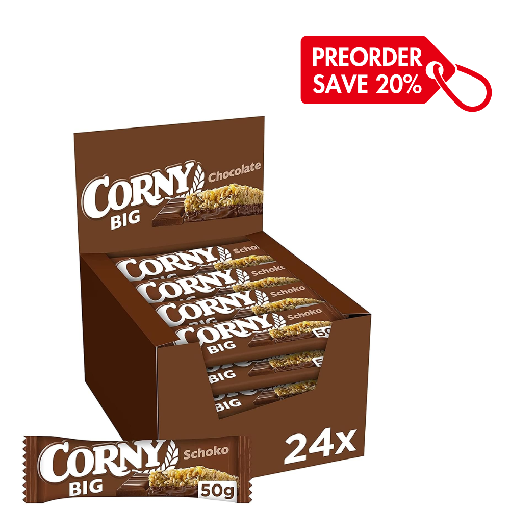 Corny Big Chocolate Muesli Bar With Peanuts And Chocolate 24 X 50 G corny-big-chocolate-muesli-bar-with-peanuts-and-chocolate-24-x-50-g