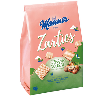 Manner Zarties Creamy Nougat Wafers - 200 g