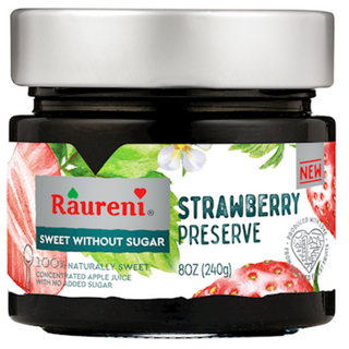 Raureni Strawberry Preserve / No sugar added - 240g  / 8 oz