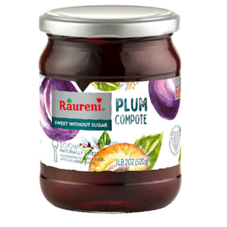 Raureni Plum Compote ( no sugar added ) -520g