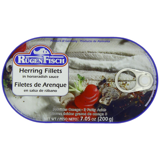RugenFisch Herring Fillets in Horseradish Sauce - 200 g / 7.05 oz.