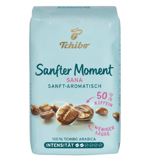 Tchibo Safter Moment 50 % Caffeine Whole Bean Coffee - 500g ( Best if used by 01/22/2026 )