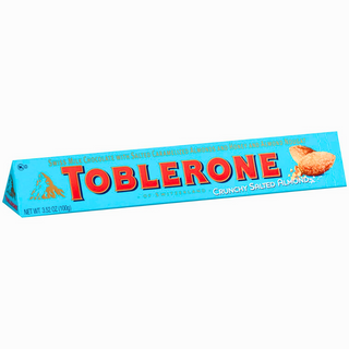 Toblerone Swiss Milk Chocolate w/Salted Caramelized Almonds & Honey and Almond Nougat - 3.5 oz / 100g