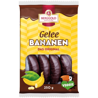 Berggold Bananen ( Bananas ) Jelly- Chocolate Covered- 250 g - Euro Food Mart