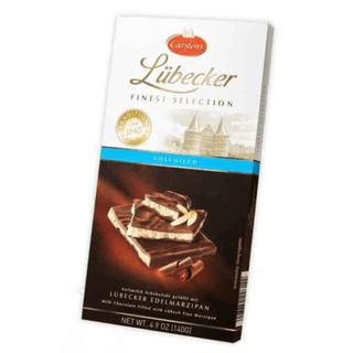 Carstens Luebecker Edel Marzipan Milk Chocolate Bar -140 g - Euro Food Mart