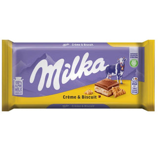 Milka Cream & Biscuit Chocolate - 100 g - Euro Food Mart