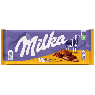 Milka Triple Caramel Chocolate - 90 g - Euro Food Mart