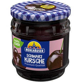 Muehlhaeuser Extra Konfituere Schwarkirsch ( Black Cherry )- 450 g - Euro Food Mart