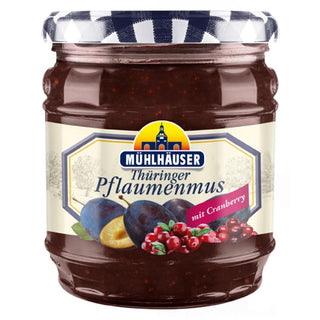 Muehlhaeuser Original Thueringer Plum Butter with Cranberry- 450 g - Euro Food Mart