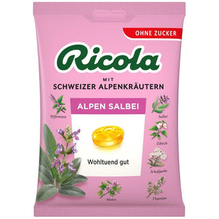 Ricola Alpen Salbei ( Alpine Sage) Sugar Free Bag - 75 g - Euro Food Mart