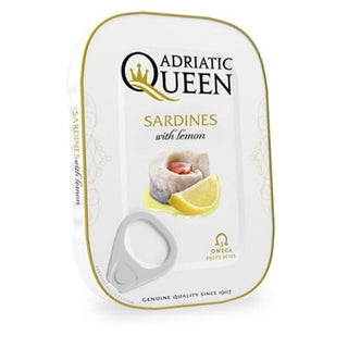 Adriatic Queen Sardines in Vegetable Oil w/ Lemon - 3.7 oz - Euro Food Mart