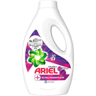 Ariel Color Plus Extra Fiber Care Liquid Detergent - 990 ml ( 18 WL ) - Euro Food Mart
