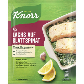 Knorr Fix for Salmon on Spinach Leaves