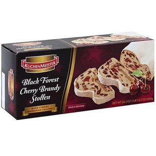KuchenMeister Black Forest Cherry Brandy Stollen with Marzipan Filling - 800 g - Euro Food Mart