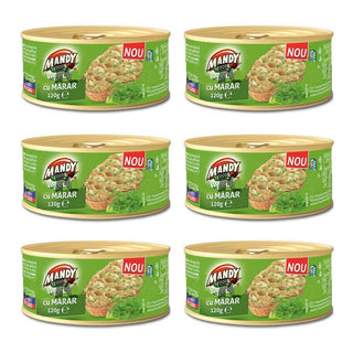 Mandy Vegetable Pate with Dill ( Pateu Vegetal cu Marar )- Case of 6 x 120 g - Euro Food Mart