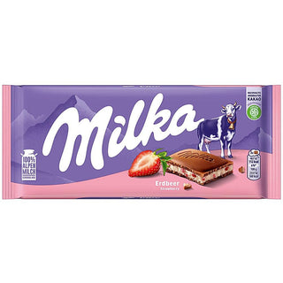 Milka Strawberry Yogurt Chocolate 100g - Euro Food Mart