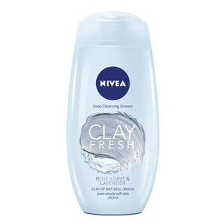 Nivea Clay Fresh Blue Agave & Lavender Scent Shower Gel - 250 ml - Euro Food Mart