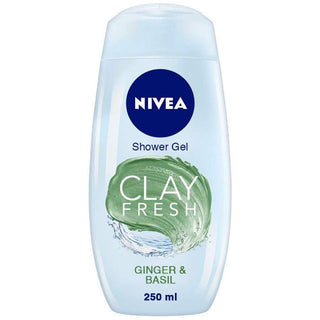 Nivea Clay Fresh Ginger & Basil Scent Shower Gel - 250 ml - Euro Food Mart