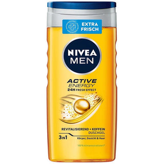 Nivea Men 3 in 1 Active Energy Shower Gel- 250 ml - Euro Food Mart