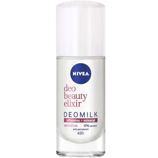 Nivea Roll-On Deodorant Beauty Elixir Deomilk Sensitive - 40 ml - Euro Food Mart