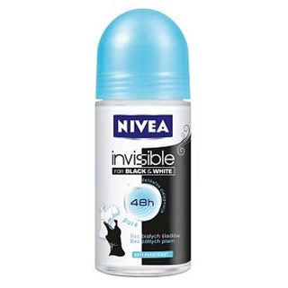 Nivea Roll-On Deodorant Invisible Pure for Black & White - 50 ml - Euro Food Mart