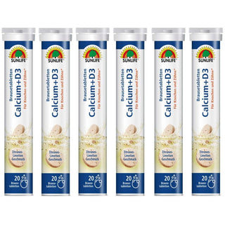 Sunlife Calcium + D3 Effervescent Tablets- PACK OF 6 - Euro Food Mart
