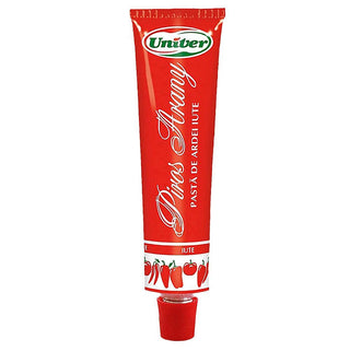 Univer Piros Arany Hot Pepper Paste Tube ( Pasta de Ardei Iute ) - 70 g - Euro Food Mart