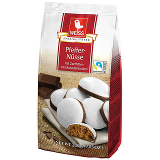 Weiss Schoko Pfeffernuesse Gingerbreads with Chocolate Base - 200 g - Euro Food Mart