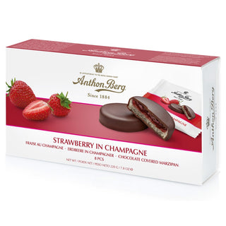 Anthon Berg Strawberry in Champagne Chocolate Covered Marzipan -220 g