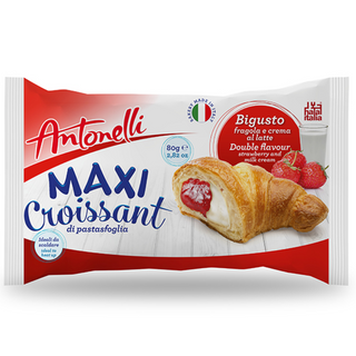 Antonelli Maxi Bigusto Crema & Strawberry Filled Croissant - 80 g / 2.82 oz