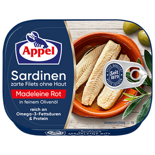 Appel Madeleine Rot Sardines in Olive Oil -105 g