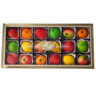 Bergen  Marzipan Assorted Fruit Shape - 18 Pcs Box