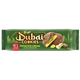 Bergen Dubai Style Cookies Pistachio Cream in Milk Chocolate - 96g