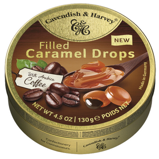 Cavendish & Harvey Caramel Drops Filled w/ Arabica Coffee -130 g