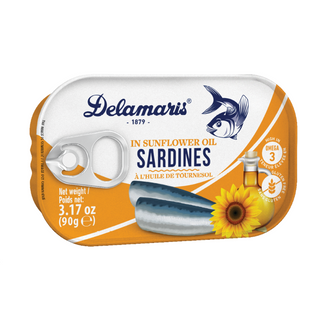 Delamaris Sardines in Sunflower Oil -3.17 oz / 90 g