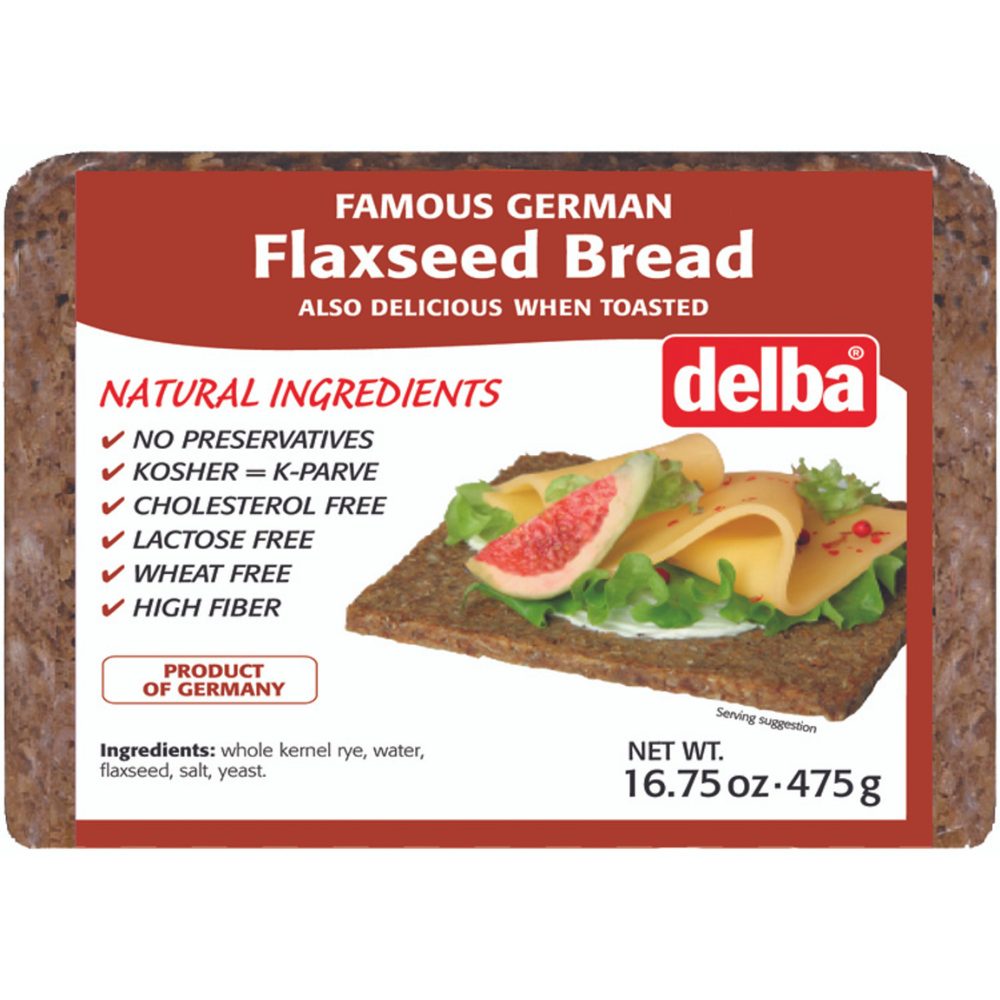 Delba Flaxseed Bread- 475 g / 16.75 oz – Euro Food Mart