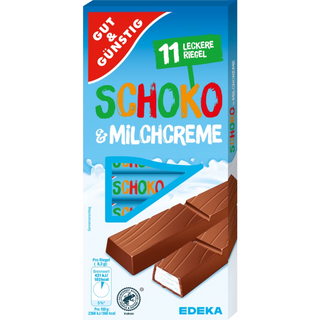 Gut & Gunstig Schoko Milchcreme Chocolate Bars - 200g