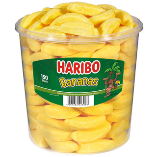 Haribo Banana Tub - 150 pcs / 1050 g