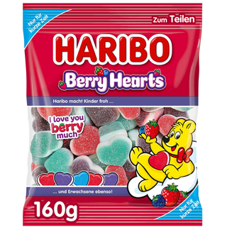Haribo Berry Hearts Gummi Candy - 160g
