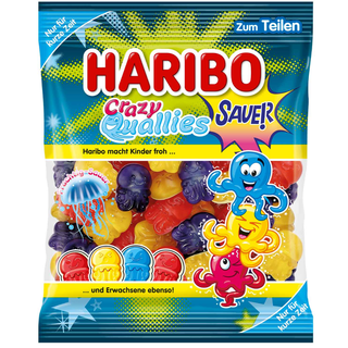 Haribo Crazy Quallies ( Jellyfish ) Sour Gummi Candy - 160g