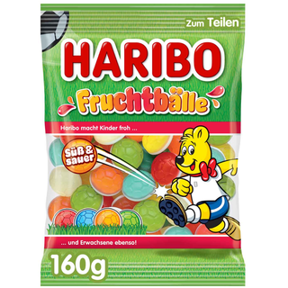 Haribo Fruit Balls Gummy Candies - 160g