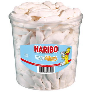 Haribo Weisse Maeuse ( White Mice ) Tub - 1050 g