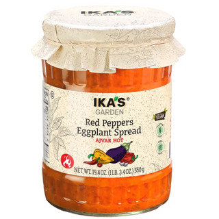 Ika's Garden Hot Ajvar ( Red Pepper & Eggplant Spread ) - 19.4 oz. / 550 g