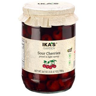 Ika's Garden Pitted Sour Cherries in Light Syrup -700g