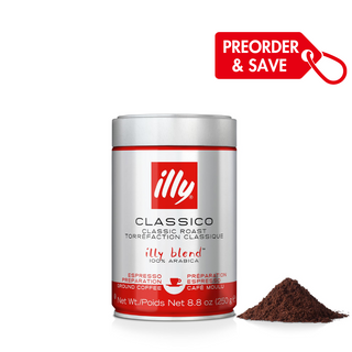 Illy Classico Espresso Preparation Ground Coffee - Set of 6 X 250 g / ea.