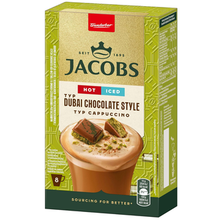 Jacobs Cappuccino Typ Dubai Chocolate Style -Box of 8 sticks X 15g