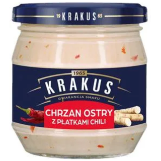 Krakus Horseradish with Chili Flakes - 6.3 oz / 180g