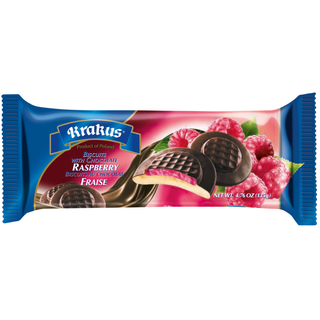 Krakus Raspberry & Chocolate Cookies -5.29 oz / 150g