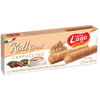 Lago Rolled Wafer Filled w/ Cappuccino Cream - 2.82 oz / 80 g