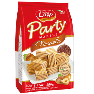 Lago Quadratini Hazelnut Wafers - 8.8 Oz. / 250g